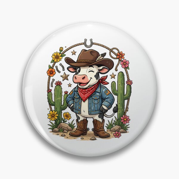 Item preview, Lindo diseño de camiseta de vaquero, vaca, dibujos animados del oeste, cactus, flores, estilo retro campestre y granja. designed and sold by StudioGamingFin.