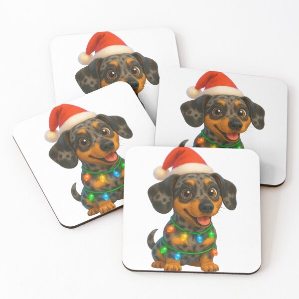 Item preview, Dapple Dachshund Christmas Cheer designed and sold by Sillytoe.