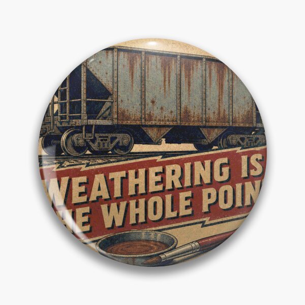 Artikelvorschau, Weathering Is The Whole Point Modellbahn Alterungs Abzeichen entworfen und verkauft von BoosterShop.