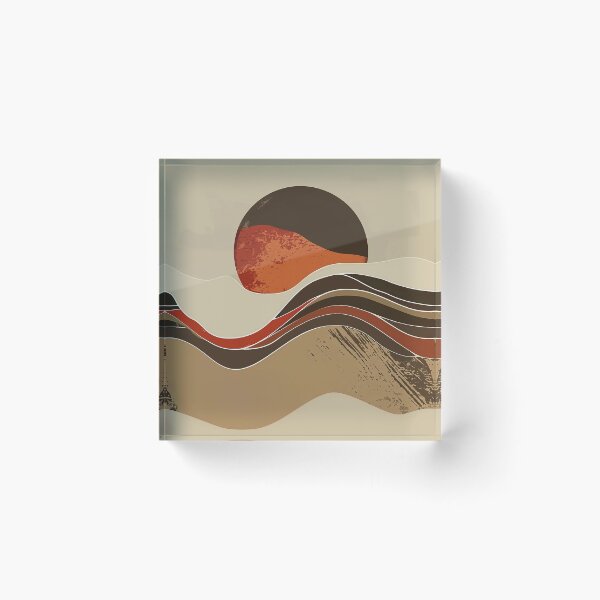 Item preview, Boho Sunset Over Fantasy Desert Warm Earthtones Abstract designed and sold by DEC02.