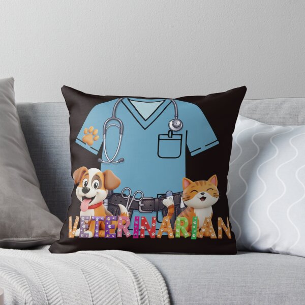 Item preview, Cute Veterinarian Scrub Top Dog and Cat Vet Tech Gift designed and sold by Rynasvz.
