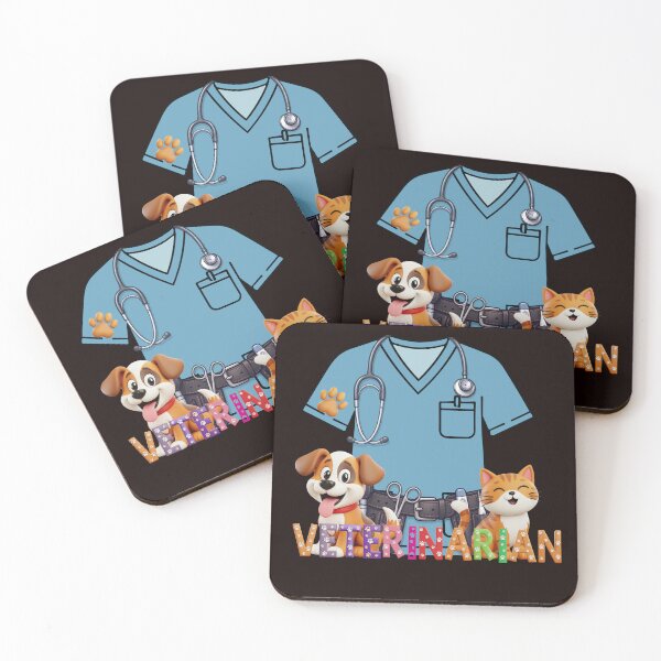 Item preview, Cute Veterinarian Scrub Top Dog and Cat Vet Tech Gift designed and sold by Rynasvz.