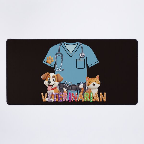 Item preview, Cute Veterinarian Scrub Top Dog and Cat Vet Tech Gift designed and sold by Rynasvz.