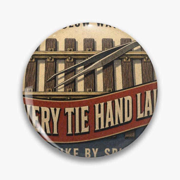 Item preview, Every Tie Hand Laid Hand Laid Track Badge designed and sold by BoosterShop.