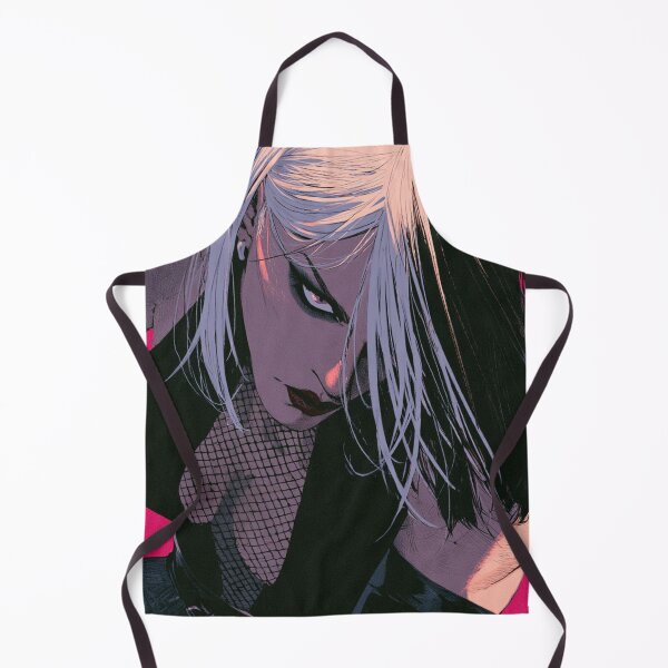 Item preview, Muscular Anime Goth - Platinum Bangs & Fishnet Top Pink Art designed and sold by AxeWave.