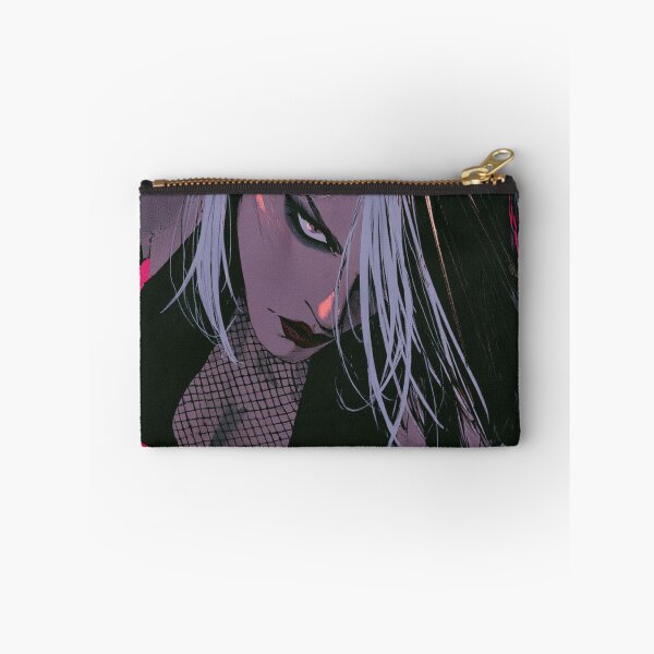 Item preview, Muscular Anime Goth - Platinum Bangs & Fishnet Top Pink Art designed and sold by AxeWave.