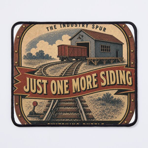 Item preview, Just One More Siding Siding Shunting Badge designed and sold by BoosterShop.