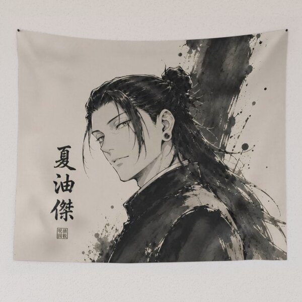 Item preview, Dark Manga Portrait – Ink Wash Warrior designed and sold by frantuliuss.