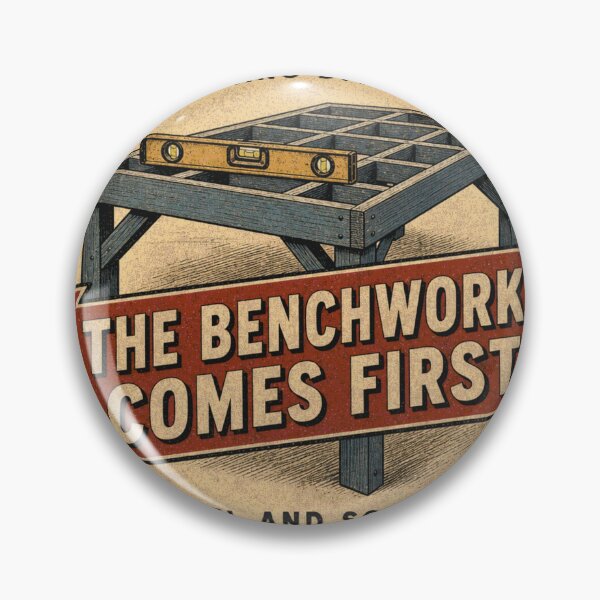 Item preview, The Benchwork Comes First Facilities Substructure Badges designed and sold by BoosterShop.