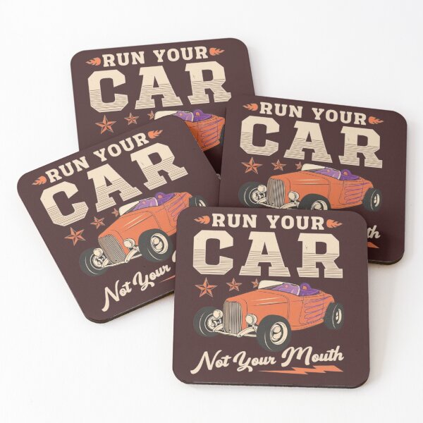 Item preview, Run Your Car Not Your Mouth Vintage Hot Rod T-Shirt | Retro Streetwear Graphic Tee designed and sold by redkat-4.