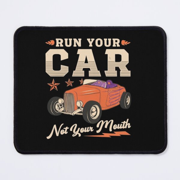 Item preview, Run Your Car Not Your Mouth Vintage Hot Rod T-Shirt | Retro Streetwear Graphic Tee designed and sold by redkat-4.