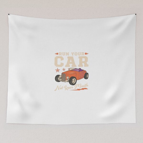 Item preview, Run Your Car Not Your Mouth Vintage Hot Rod T-Shirt | Retro Streetwear Graphic Tee designed and sold by redkat-4.