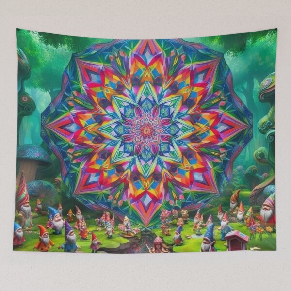 Item preview, Enchanted Gnome Forest Mandala designed and sold by KingsArtworx 2.