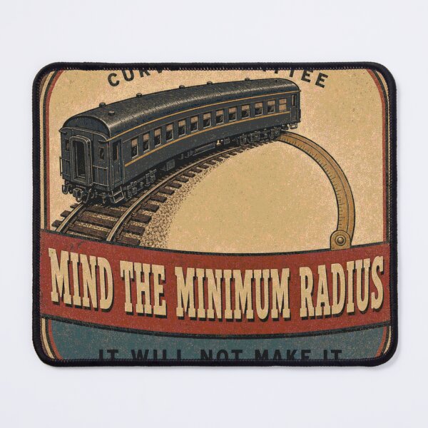 Item preview, Mind The Minimum Radius Badge designed and sold by BoosterShop.