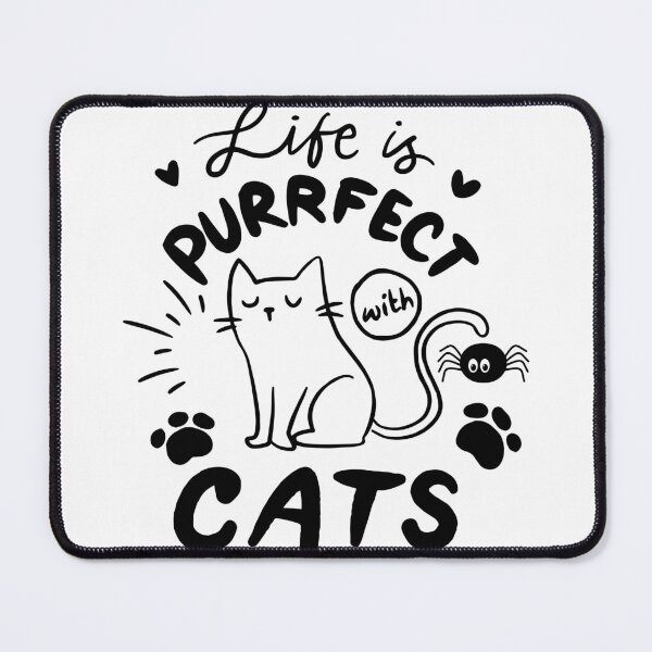 Item preview, Life is Purrfect with Cats Cute Kitten Design designed and sold by Sela Art .