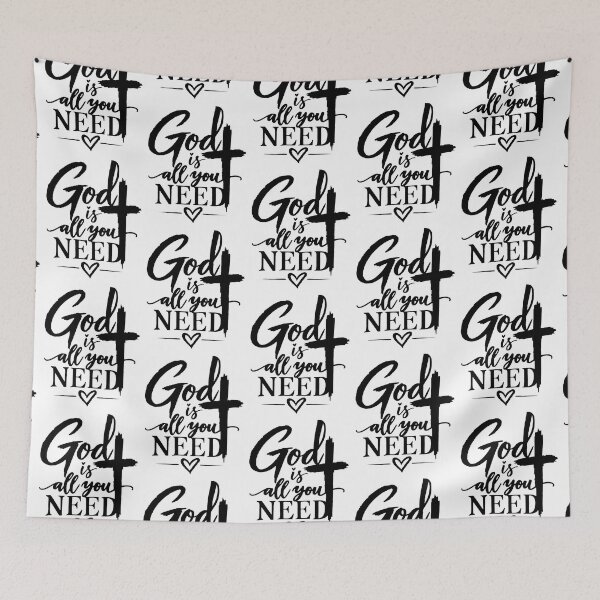 Item preview, god is all you need cross heart faith  designed and sold by OCD_JESSICA.