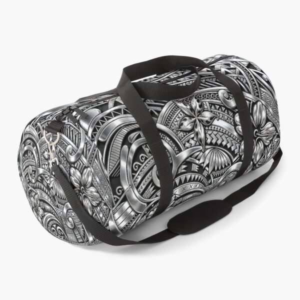 Item preview, Chrome Polynesian Tribal Hibiscus – Silver Island Pattern designed and sold by artistwill.