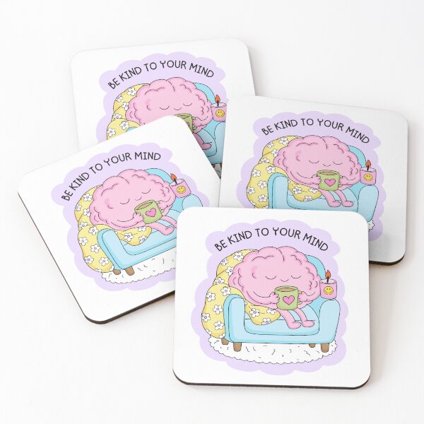 Item preview, Be Kind To Your Mind Aesthetic Self-Care Brain designed and sold by Bridge Mongs.