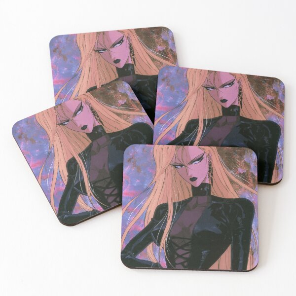 Item preview, Muscular Anime Goth - Blonde Hair & Black Latex Bodysuit Art designed and sold by AxeWave.