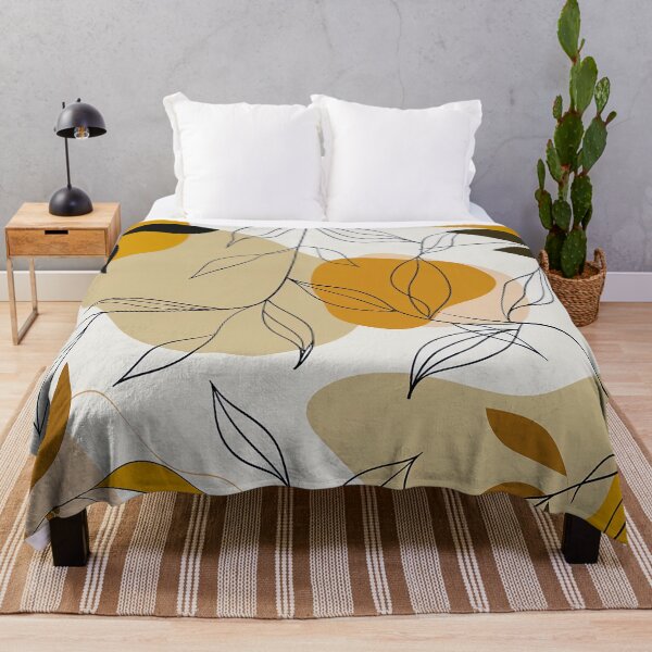 Item preview, Boho Butterscotch And Sand-Clay Hues Abstract Leaves  designed and sold by DEC02.