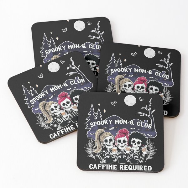 Item preview, Spooky Mom Club Coffee Shirt, Skeleton Mom Halloween Tee, Funny Caffeine Required Gift designed and sold by E20STUDIO.