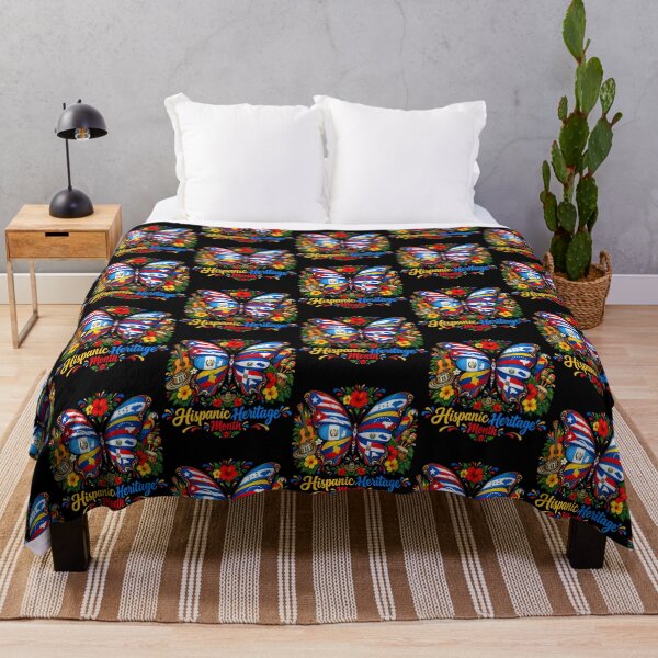 Item preview, Hispanic Heritage Month Latino Countries Flags Butterfly designed and sold by OddityVault.