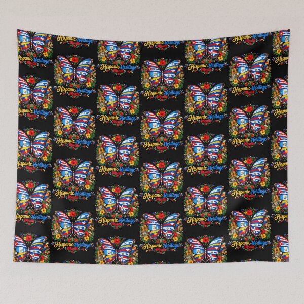 Item preview, Hispanic Heritage Month Latino Countries Flags Butterfly designed and sold by OddityVault.