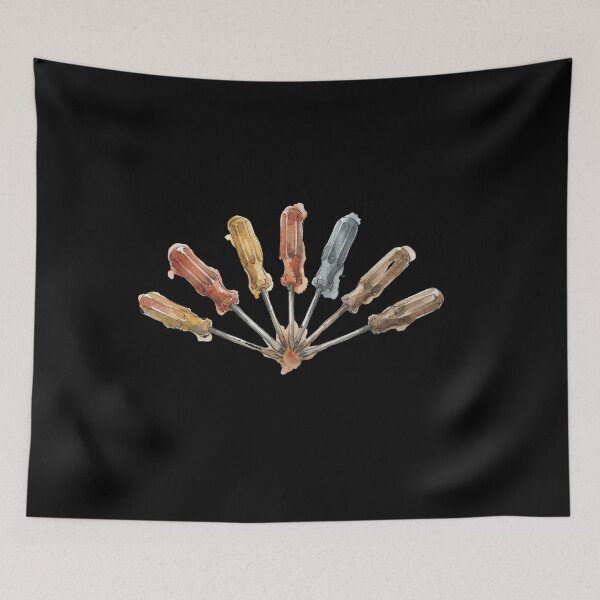 Item preview, Vintage Watercolor Screwdrivers Mechanic Handyman Tool Art designed and sold by bvdesignart.