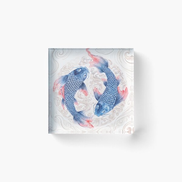 Item preview, Yin Yang Koi Fish Chinoiserie designed and sold by Fani*.