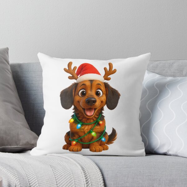 Item preview, Doxle Dog Christmas Reindeer designed and sold by Sillytoe.