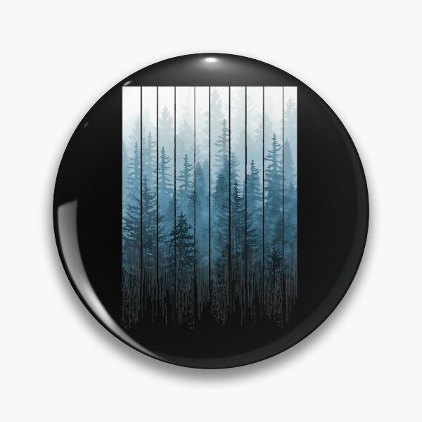 Item preview, Blue Watercolor Forest Silhouette Art designed and sold by KATIELONGa.