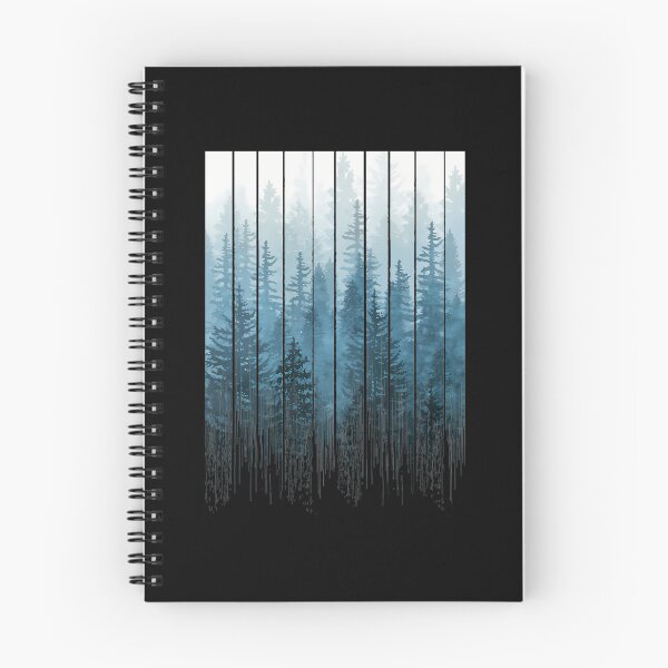 Item preview, Blue Watercolor Forest Silhouette Art designed and sold by KATIELONGa.