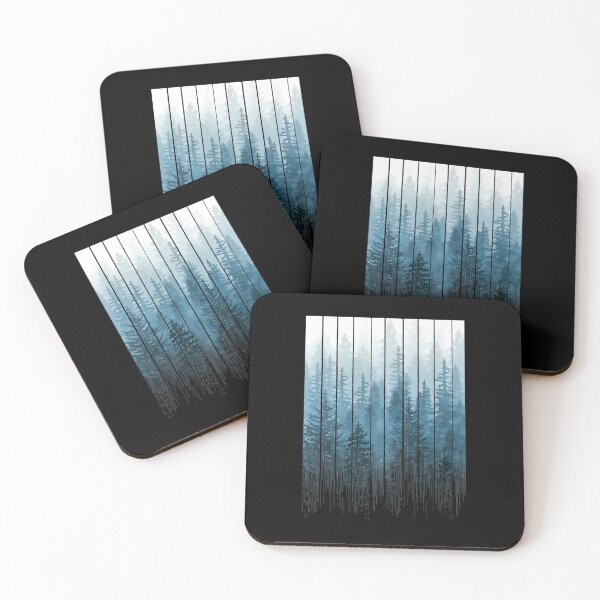 Item preview, Blue Watercolor Forest Silhouette Art designed and sold by KATIELONGa.
