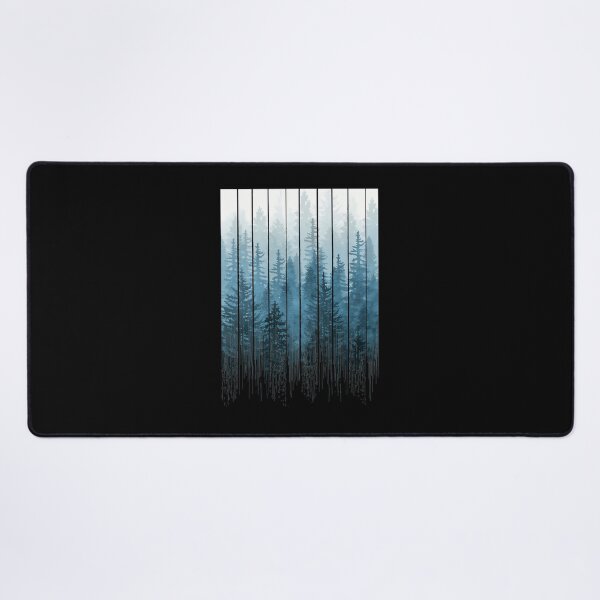 Item preview, Blue Watercolor Forest Silhouette Art designed and sold by KATIELONGa.