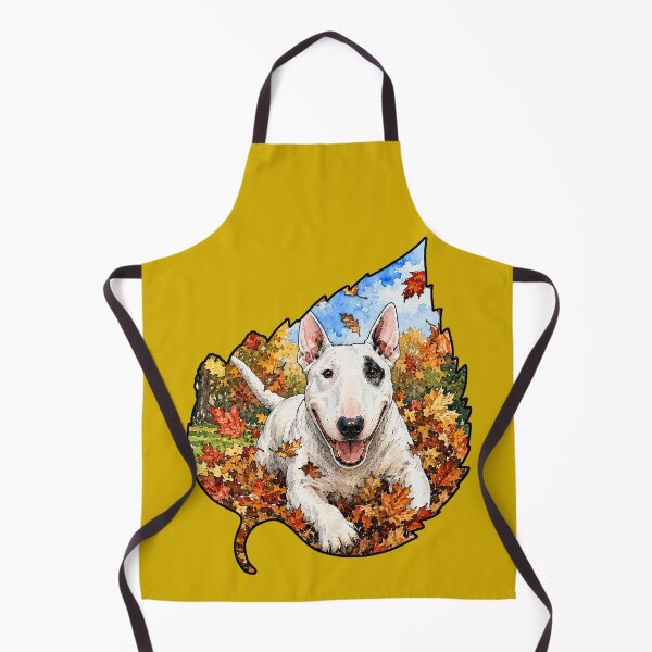 Item preview, Fall Bull Terrier Dog Playing In Autumn Leaves designed and sold by Lion and Lamb Design.