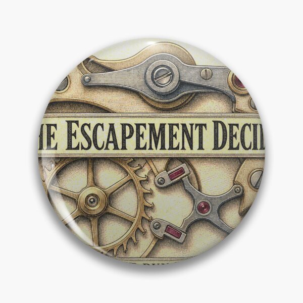 Item preview, The Escapement Decides Watchmaker Badge designed and sold by BoosterShop.