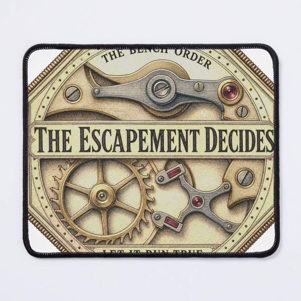 Item preview, The Escapement Decides Watchmaker Badge designed and sold by BoosterShop.