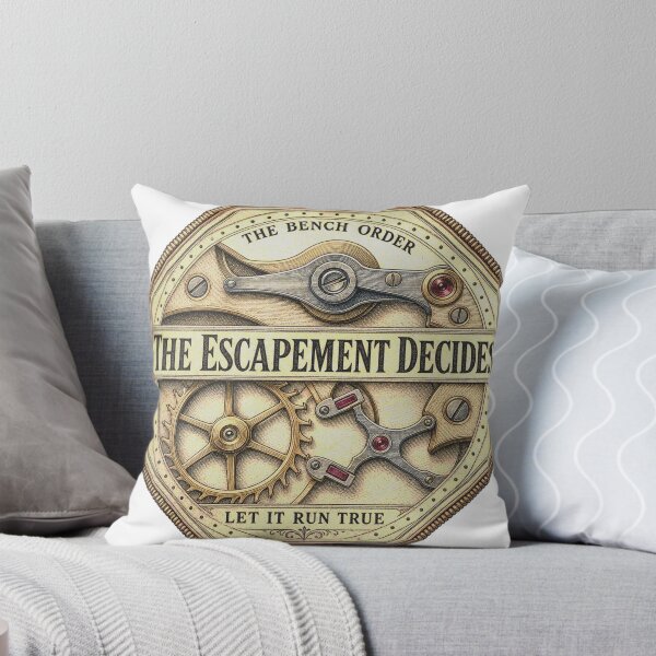 Item preview, The Escapement Decides Watchmaker Badge designed and sold by BoosterShop.