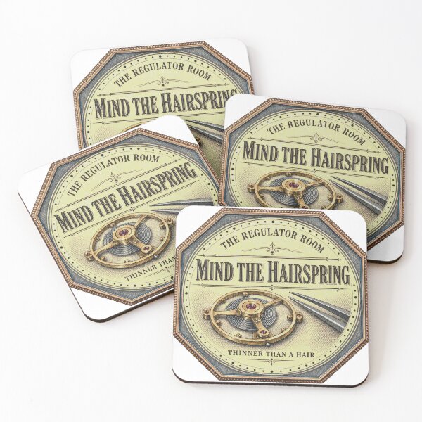 Item preview, Mind The Hairspring Balance Spring Watchmaker Badge designed and sold by BoosterShop.