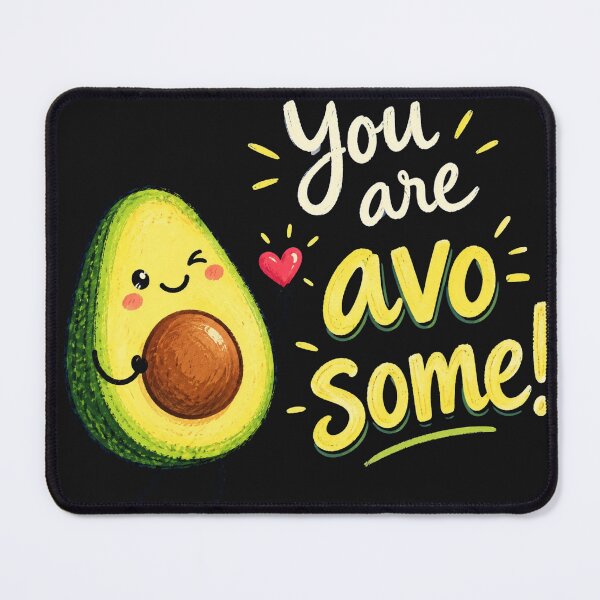 Item preview, You Are Avo-some – Cute Avocado Pun – Kawaii Food Character Art Tee designed and sold by bobscraze.