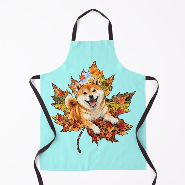 Item preview, Fall Shiba Inu Dog Playing In Autumn Leaves designed and sold by Lion and Lamb Design.