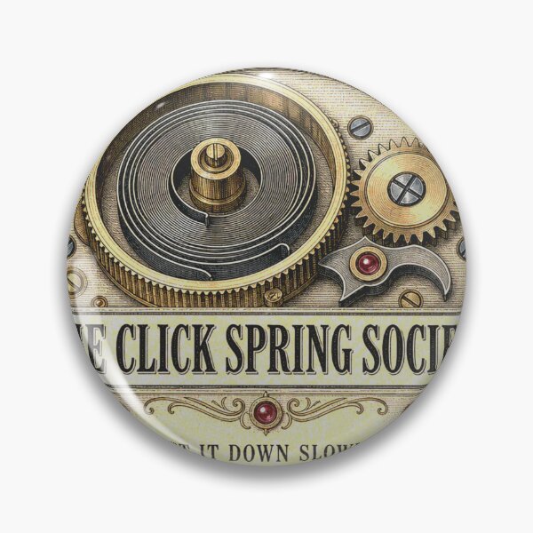 Artikelvorschau, The Click Spring Society Federhaus Abzeichen entworfen und verkauft von BoosterShop.