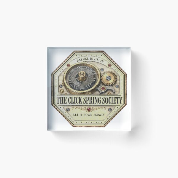 Item preview, The Click Spring Society Spring Barrel Badge designed and sold by BoosterShop.