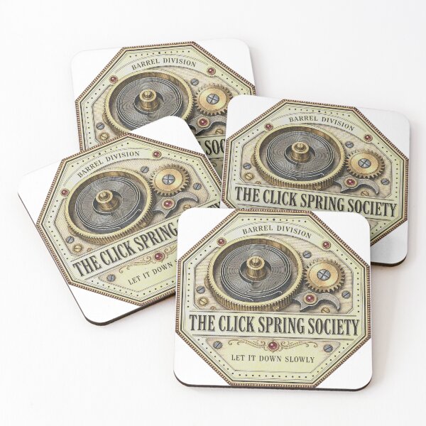 Item preview, The Click Spring Society Spring Barrel Badge designed and sold by BoosterShop.