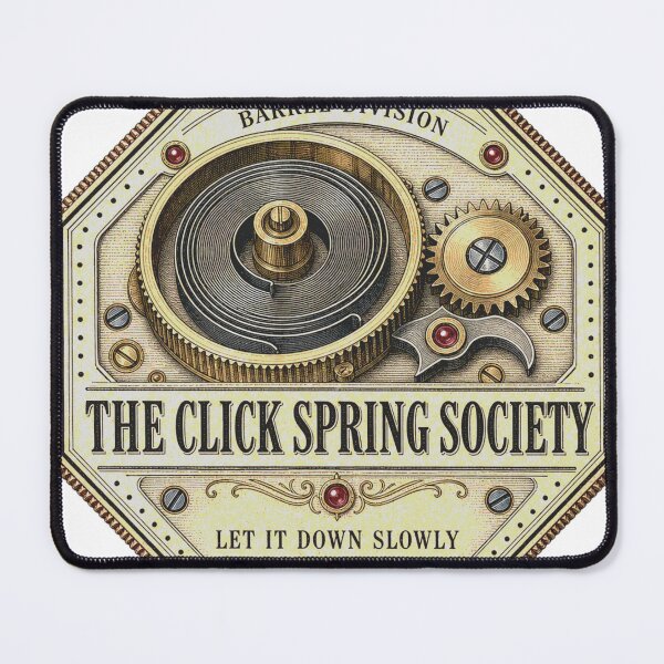 Item preview, The Click Spring Society Spring Barrel Badge designed and sold by BoosterShop.