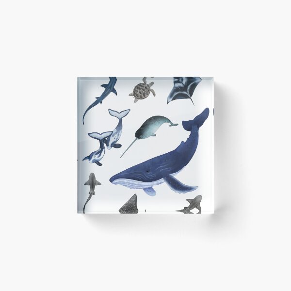 Item preview, Cute Watercolor Ocean Animals Whales Sharks Turtle's  designed and sold by VISIONSTURME.