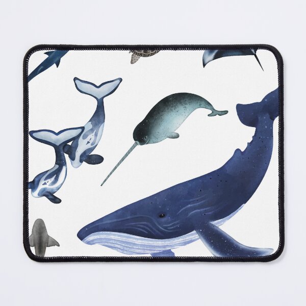 Item preview, Cute Watercolor Ocean Animals Whales Sharks Turtle's designed and sold by VISIONSTURME.