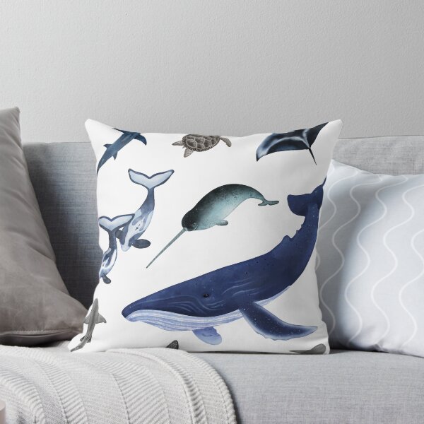 Item preview, Cute Watercolor Ocean Animals Whales Sharks Turtle's  designed and sold by VISIONSTURME.
