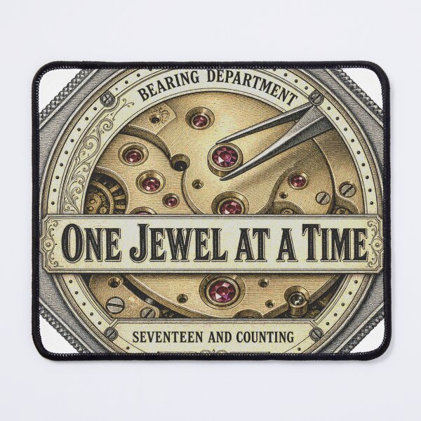Item preview, One Jewel At A Time Lagerstein Watchmaker Badge designed and sold by BoosterShop.