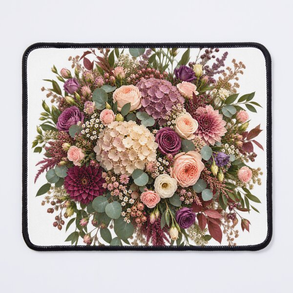 Item preview, Boho Floral Bouquet – Vintage Rose, Hydrangea & Dahlia Botanical Flower Design designed and sold by NucciCollective.